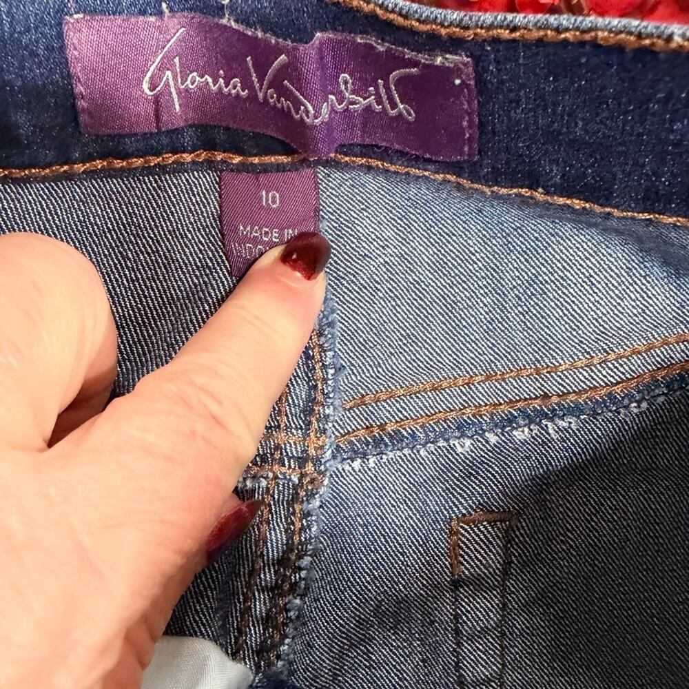 Gloria Vanderbilt Dark Blue Straight Leg Jeans - Picture 2 of 5